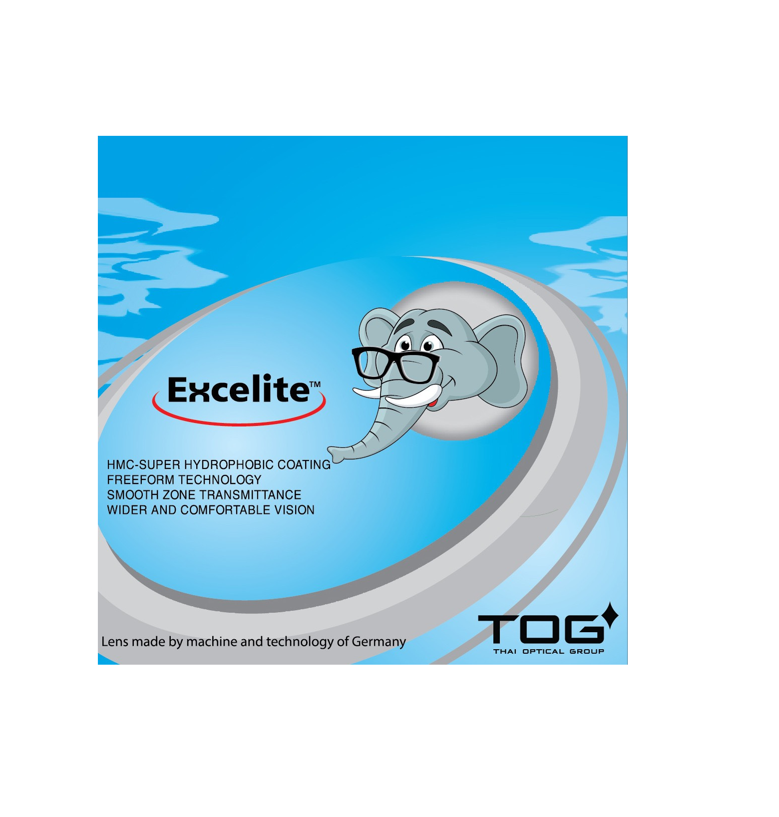 Tròng Kính Excelite Freeform 1.55 Zaphire - Sx HMC (Đa tròng ván dầu)