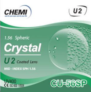 Tròng kính Crystal by Chemi U2 1.56 SP HMC