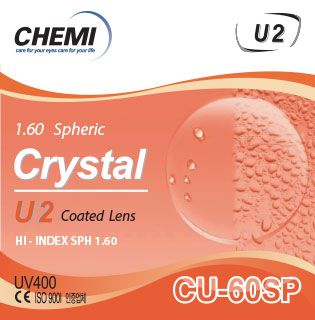 Tròng kính Crystal by Chemi U2 1.60 SP HMC