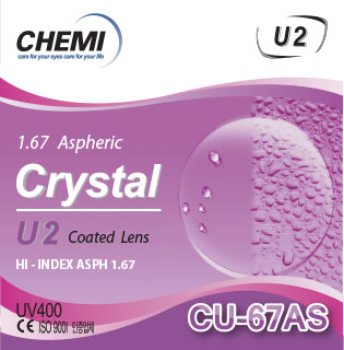Tròng kính Crystal by Chemi U2 1.67 ASP HMC
