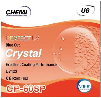 Tròng kính Crystal by Chemi U6 Perfect UV 1.60 ASP HMC
