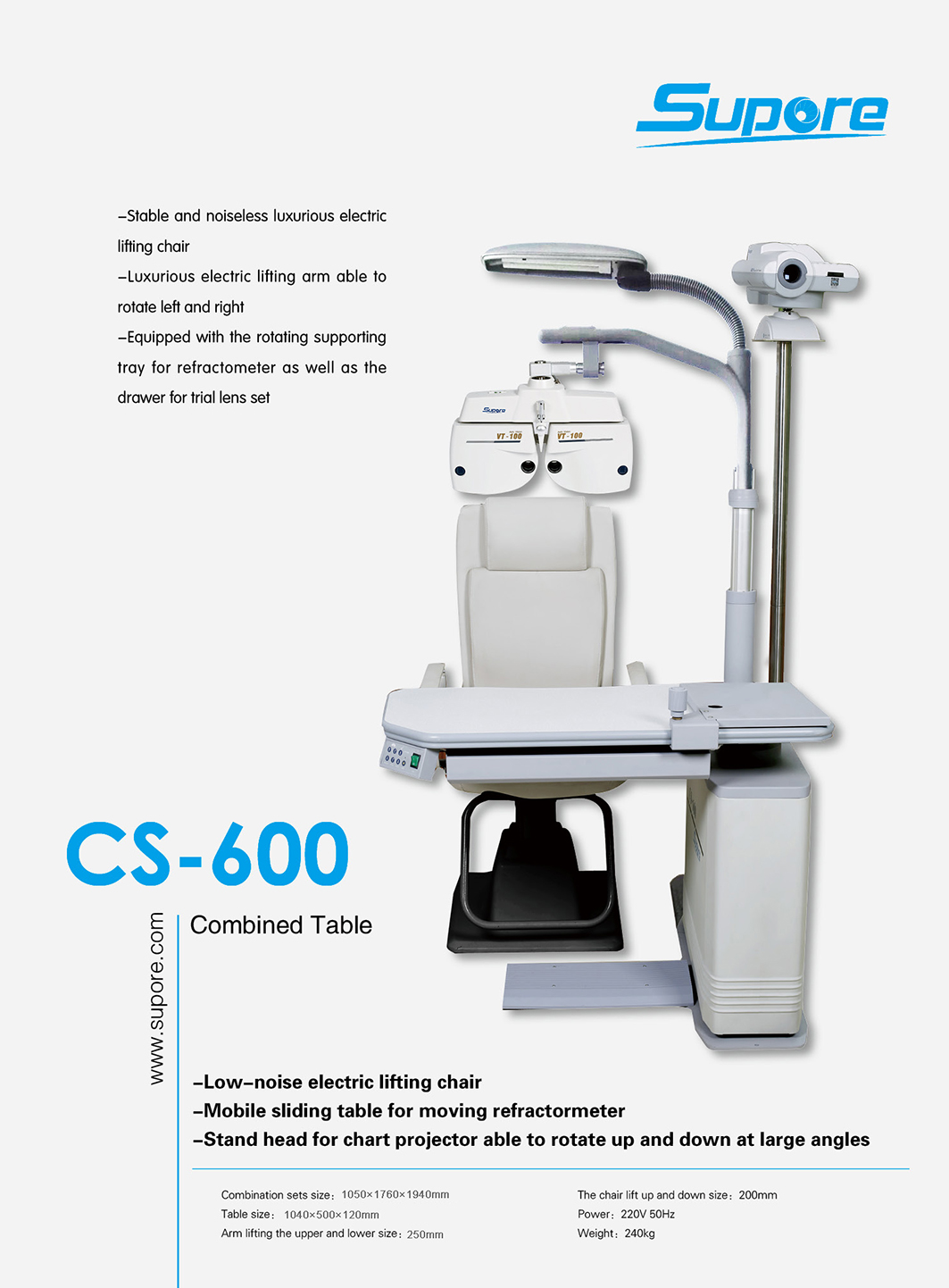 BỘ GHẾ ĐO KHÁM SUPORE CS-600