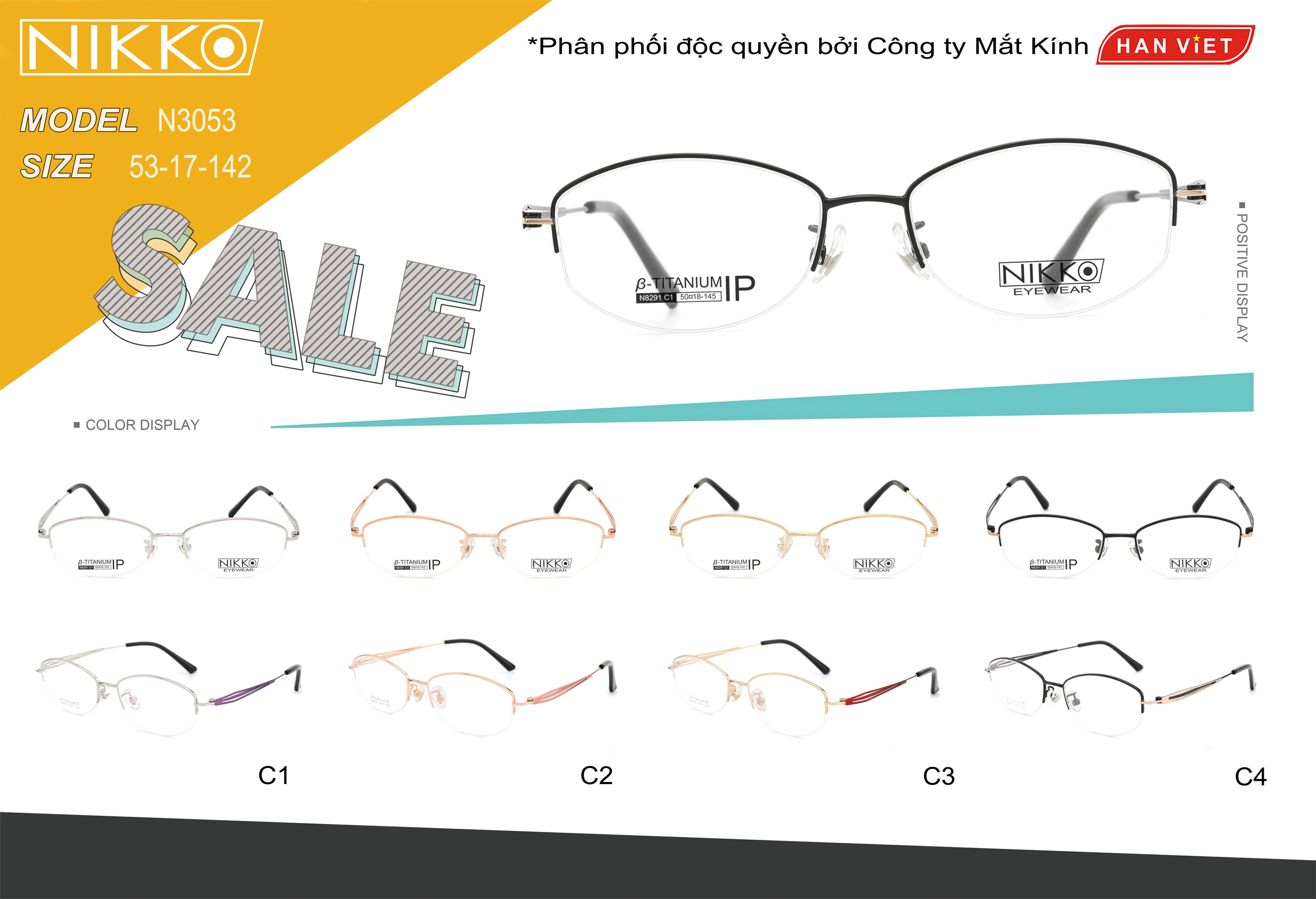 GỌNG NỮ BETA TITANIUM NIKKO (SPECIAL PRODUCTS)