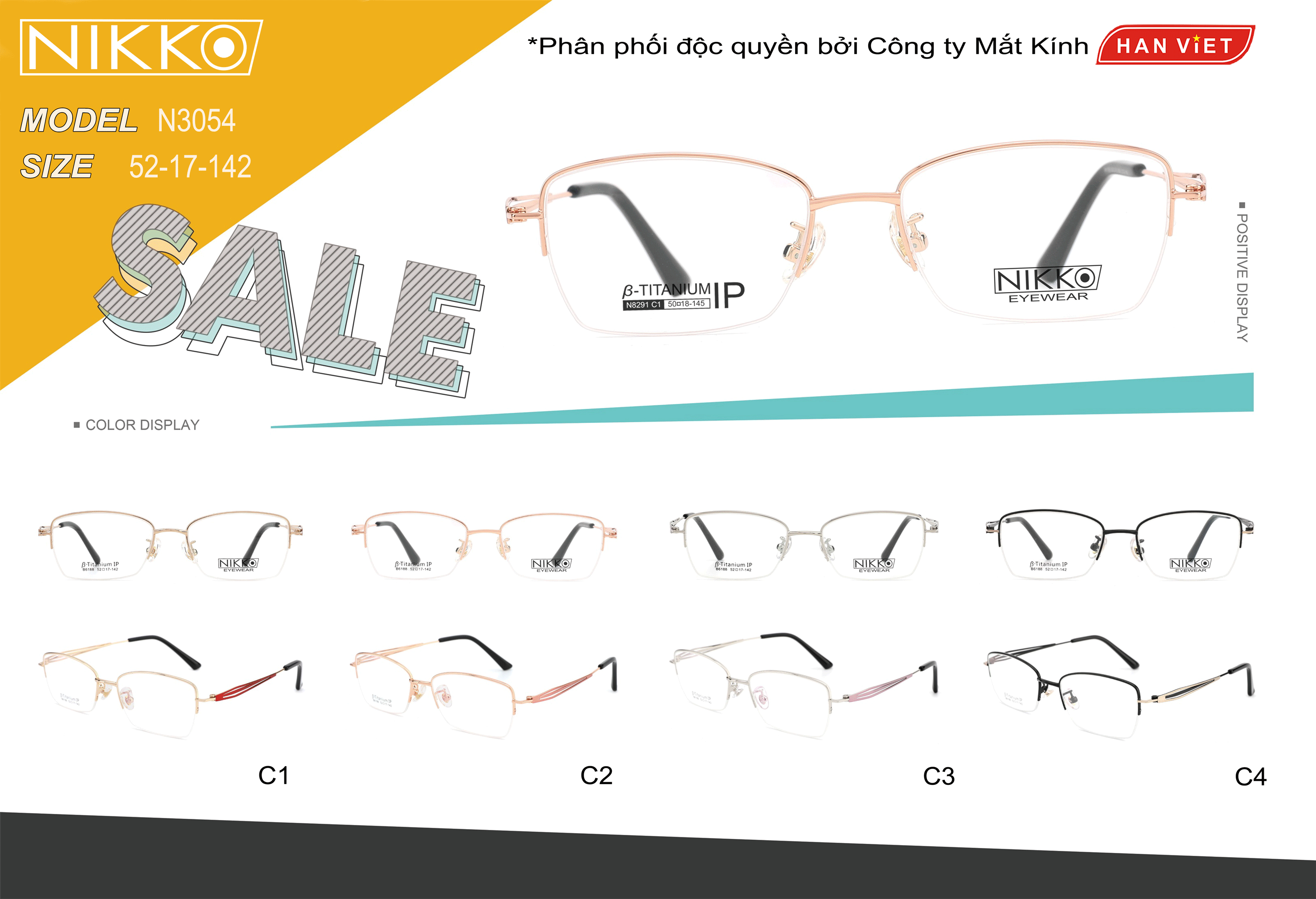 GỌNG NỮ BETA TITANIUM NIKKO (SPECIAL PRODUCTS)